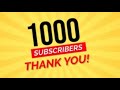 1000 subscribers!. Thank you! Let's take a look back at our journey's that got us to this point.