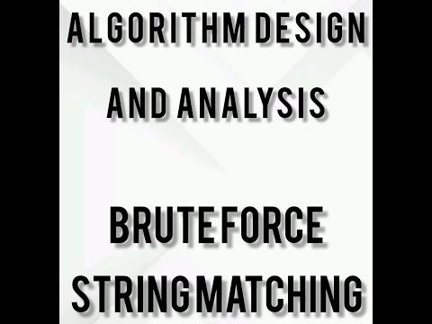 String matching problem using Brute Force