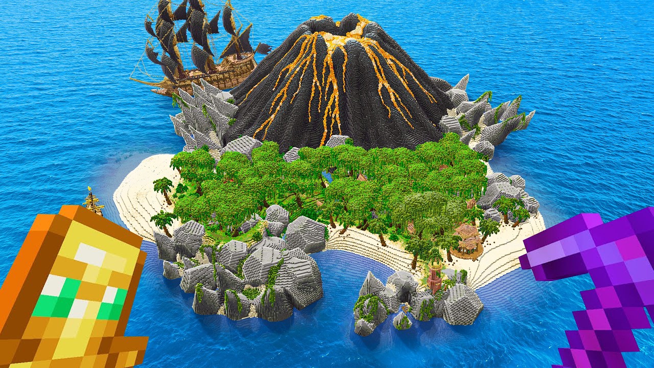 I Built a Tropical Island in Minecraft Survival! - YouTube