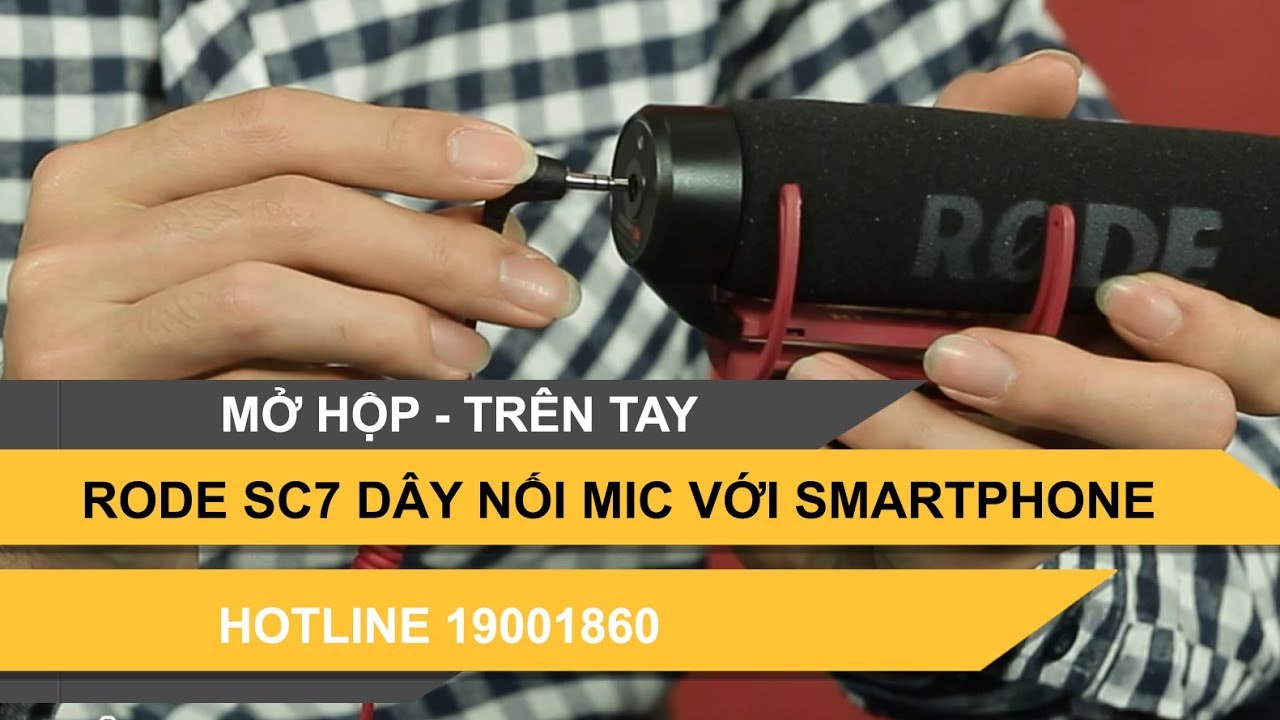 🎥 Cáp nối mic Rode với điện thoại smartphone 3.5mm audio SC7 — Video review, click xem trên YouTube