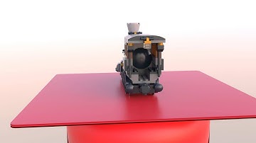 Lego Bricks Locomotive Test-Render 1