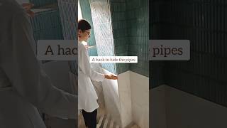 Hack for hiding pipes   #youtubeshorts #interiordesign #shortsvideo