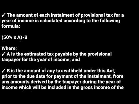payment of provisional tax (income tax @NAISHAACADEMY )