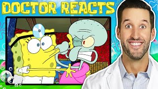 ER Doctor REACTS to Hilarious SpongeBob SquarePants Medical Scenes