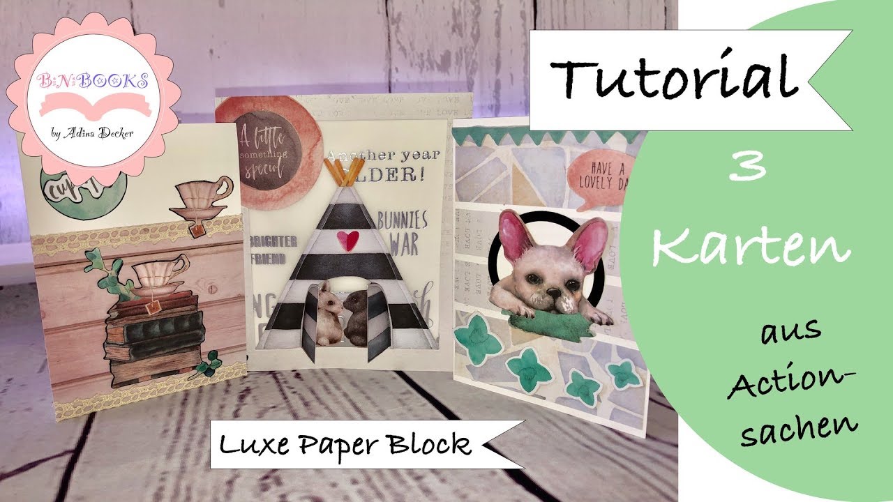 DIY * 3 Karten aus dem Luxe Paper Block * Card * Paper Craft * How to ...
