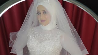 طريقه لفة طرحة العروسة بطريقة المحترفين بابسط الخامات Aya alaaاية علاء