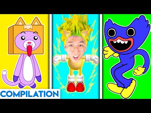 LANKYBOX FUNNY ANIMATED MEMES! (FOXY SLAPS HUGGY WUGGY, JUSTIN & ADAM IN POPPY PLAYTIME, & MORE!)