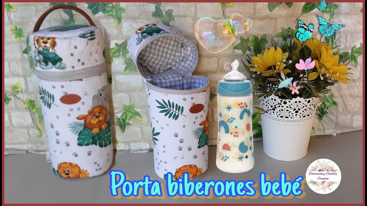 Como hacer un PORTA BIBERON BEBÉ. Canastilla o regalos de bebe, Parte 1