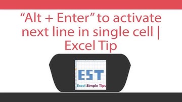 Alt + Enter to activate next line in single cell   Excel Simple Tip