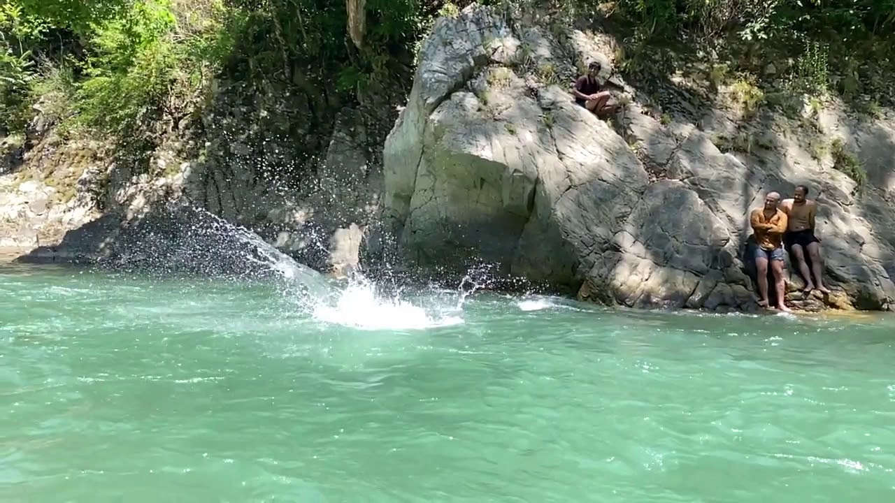 Diving into the river YouTube