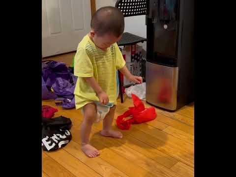 My toddler took his diaper off to show us that he pooped! 😂