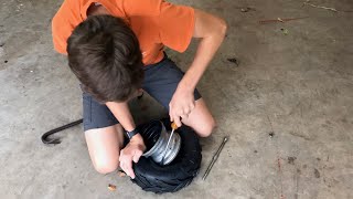 How to replace a tire on Mini Bike...