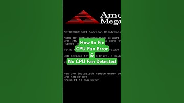 How to Fix CPU Fan Error - The Quick and EASY Way