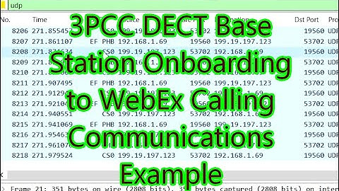 3PCC DECT Base Station Onboarding to WebEx Calling Communications Example