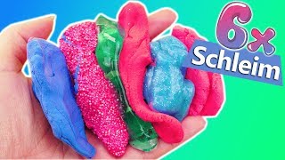 6xSlime & Knete mischen | Mega Ergebnis mit Mad Hatter, SilkClay & Fluffy Slime | Diy Idee
