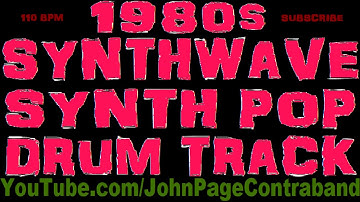 1980s Synthwave Synth Pop Drum Backing Track 110 bpm 80
