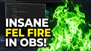 Green Flame Shader for OBS | Speed, Turbulence & Intensity Customized 🔥