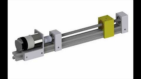 Animation of linear actuator with dc 12V gear motor with encoder