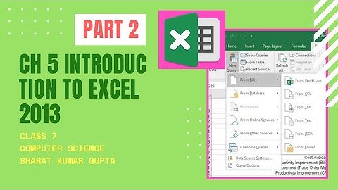 Class 7 | Microsoft Excel - An Introduction (Part 2)