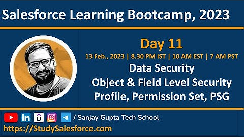 Day 11 | Salesforce Bootcamp 2023 | Data Security | Object & Field Security | Profile, PermissionSet