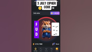 3 July Hamster Kombat Cipher Code #hamsterkombat #dailycipher