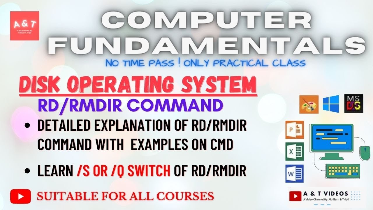 Rd command of dos | how to delete a directory in ms dos