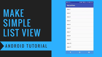 Android Tutorial Simple List View