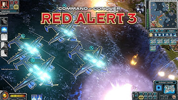 Red Alert 3 Epic War MOD Allies Gameplay | Deadly Harbinger Gunship with AA Ability!