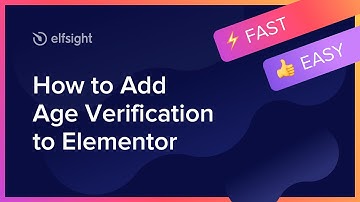 How to Add Age Verification Widget to Elementor
