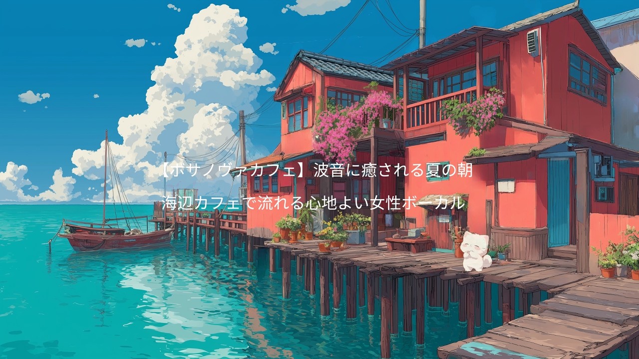 【ボサノヴァカフェ】波音に癒される夏の朝☕海辺カフェで流れる心地よい女性ボーカル｜Morning Chill Playlist