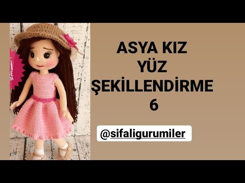 6💜subtitle #amigurumiyüzşekillendirme ASYA KIZ YÜZ ŞEKİLLENDİRME ve saç yapımı