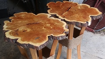 Book Matched End Tables Part 2: Curved legs