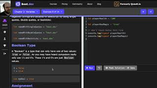 Basic Variable Types - Intro to Coding in JavaScript - Boot.dev Learn-Along