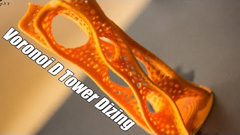 Voronoi D Tower Dizing of competition print ((( TIME LAPSE )))