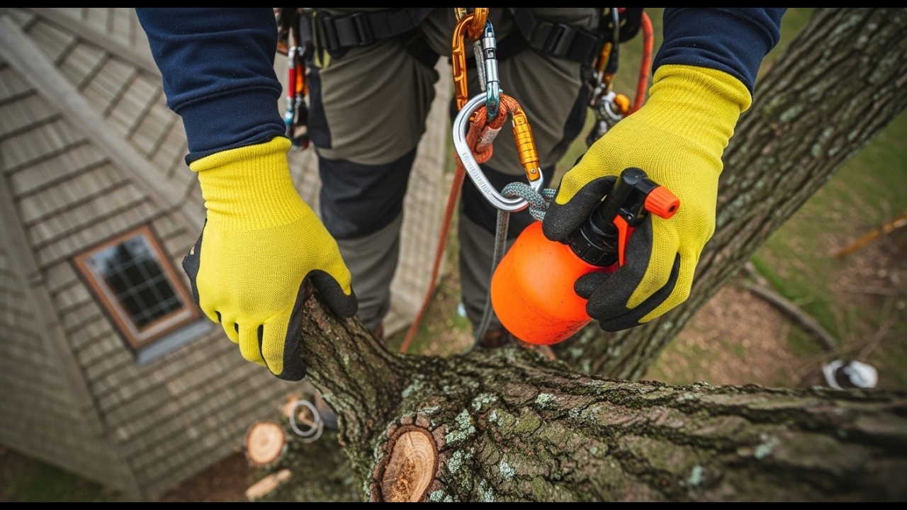 100-Year-Old Linden Tree Removal Near House & Power Lines | Arborist ...