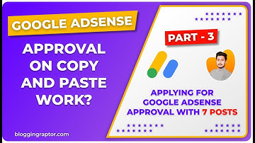 Google Adsense Approval on Copy Paste Work • Applied for Adsense Approval