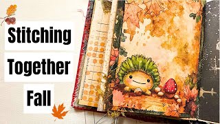 Finishing Up My Fall Junk Journal/Making Clusters, Attaching Signatures & Making a Cover
