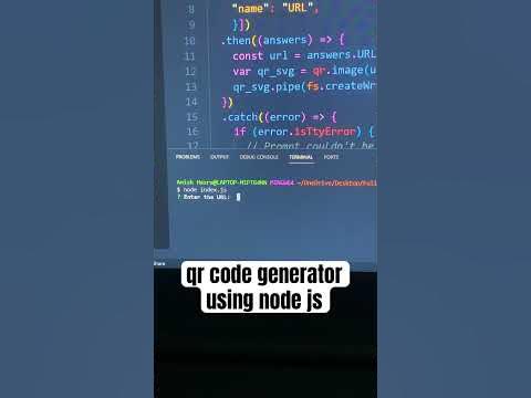 Qr code generator using node js #coding #nodejs #javascript - YouTube