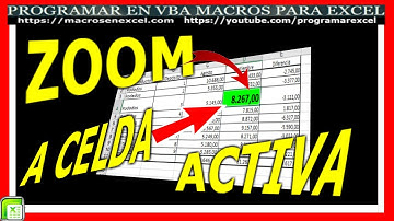 32 🔴 Como Hacer ZOOM a 🔥 CELDA  a MEDIDA que se DESPLAZA por HOJA EXCEL VBA