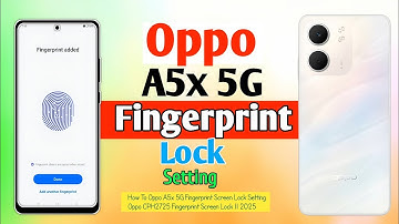 How To Oppo A5x 5G Fingerprint Screen Lock Setting || Oppo CPH2725 Fingerprint Screen Lock || 2025