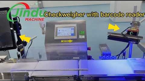 Conveyor Dynamic Checkweigher with integrated barcode scanner