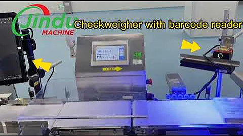 Conveyor Dynamic Checkweigher with integrated barcode scanner