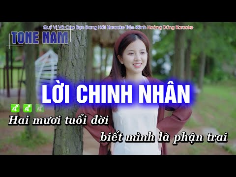 Video Lời Chinh Nhân Karaoke Tone Nam - youtube