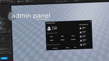 Admin Panel | ROBLOX UI design Timelapse