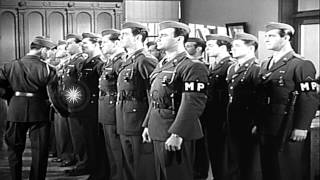 A patrol sergeant inspects military policemen before they leave for town patrolli...HD Stock Footage