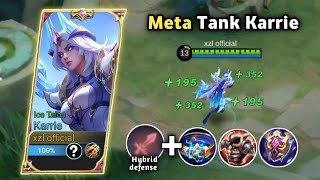 KARRIE TANK BUILD AND EMBLEM IS BACK IN THE META🔥 (PLEASE TRY!!) | MLBB