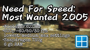 Need For Speed: Most Wanted (2005) on Android, Winlator, ~60 fps, Pixel 4a Snapdragon 730g 6 gb RAM