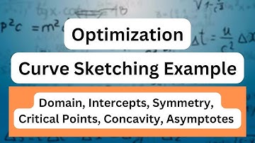 Curve Sketching & Optimization - 5 Step Example (Find the Max & Min Points - Second Derivative Test)
