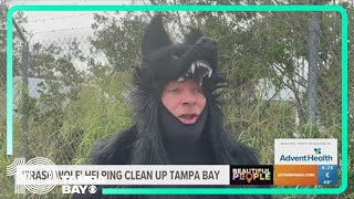'Trash Wolf' prowls around Tampa cleaning up litter