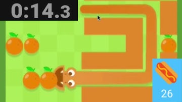 Google Snake 8.197 Hot Dog Mode, 25 Apples, Small Map Speedrun (World Record)